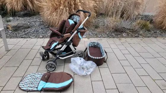 Детская коляска ABC Design, коричневая, трансформер в прогулочный блок Волгоград