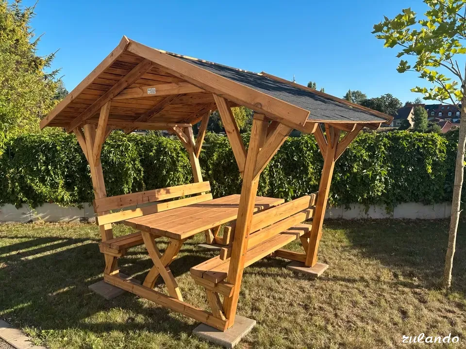 Массивная садовая мебель с навесом для дачи и террасы Калининград - изображение 1