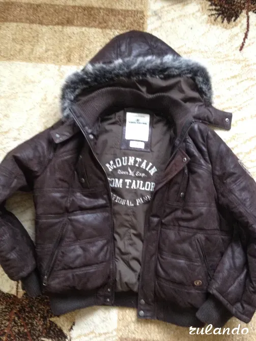 Мужская кожаная зимняя куртка Tom Tailor Калининград - изображение 1