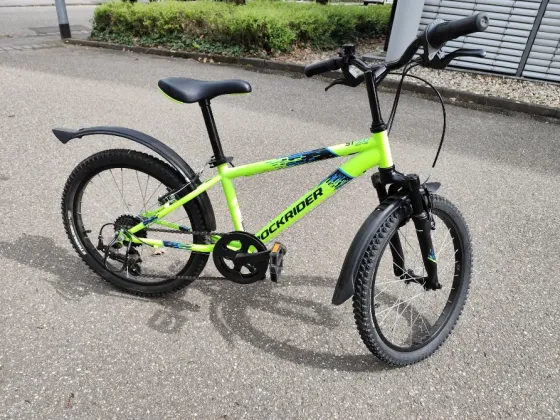 Велосипед подростковый Rockrider ST 500, 20" неоново-жёлтый Калининград
