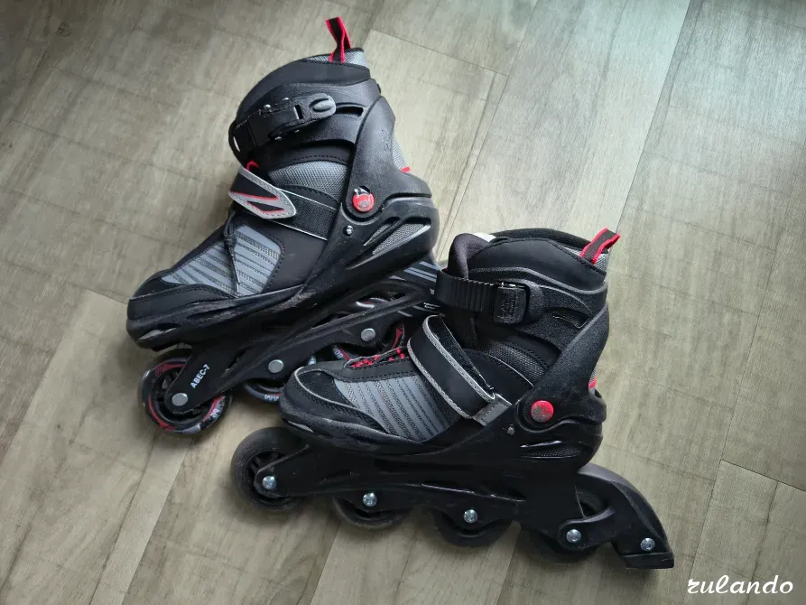 Роликовые коньки детские регулируемые 37–41, отличное состояние Нижний Новгород - изображение 1