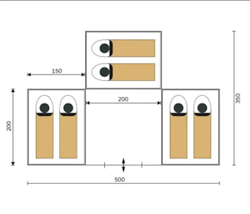 Шестиместная палатка Kuppelzelt – семейная палатка Cjt-1030 Калининград - изображение 3