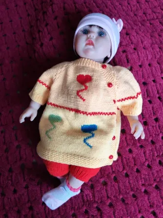 Вязаный комплект для малыша или малышки на возраст 3-6 мес. рост 68 см. Москва