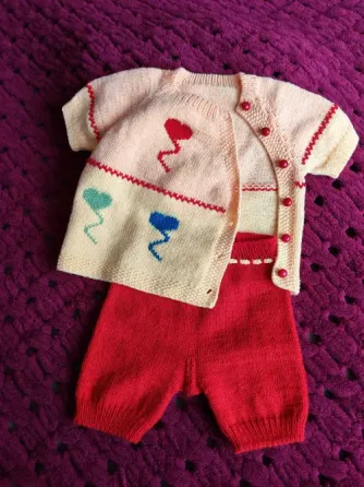Вязаный комплект для малыша или малышки на возраст 3-6 мес. рост 68 см. Москва