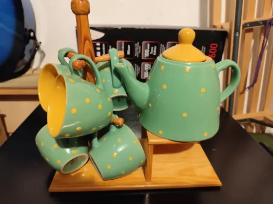 Чайный сервиз керамический 6 кружек + заварник Москва