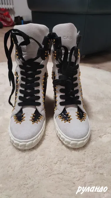 Ботильоны Италия, натуральная кожа и замша, скрытая танкетка, размер 39, новые Владивосток - изображение 4