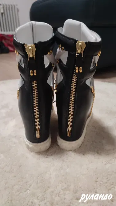 Ботильоны Италия, натуральная кожа и замша, скрытая танкетка, размер 39, новые Владивосток - изображение 3