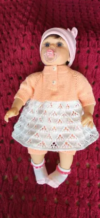 Вязаний костюм для малышки 3-6 Москва