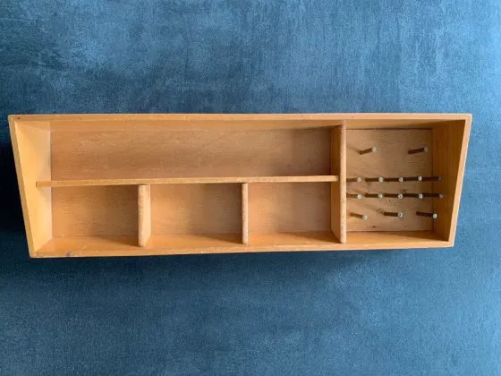 Антикварный деревянный короб для швейных принадлежностей 1950-х годов, винтаж Санкт-Петербург