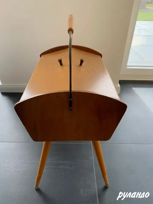 Антикварный деревянный короб для швейных принадлежностей 1950-х годов, винтаж Санкт-Петербург - изображение 3