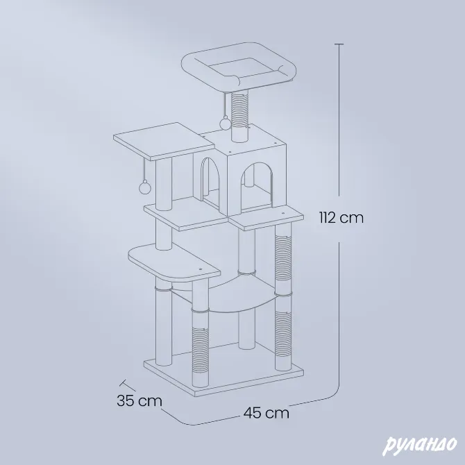 Домик для кошек с когтеточкой Красноярск - изображение 4
