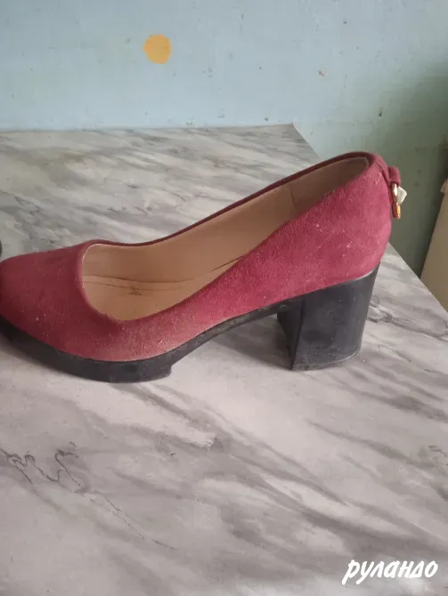 Женские замшевые туфли на каблуке Северодвинск - изображение 1