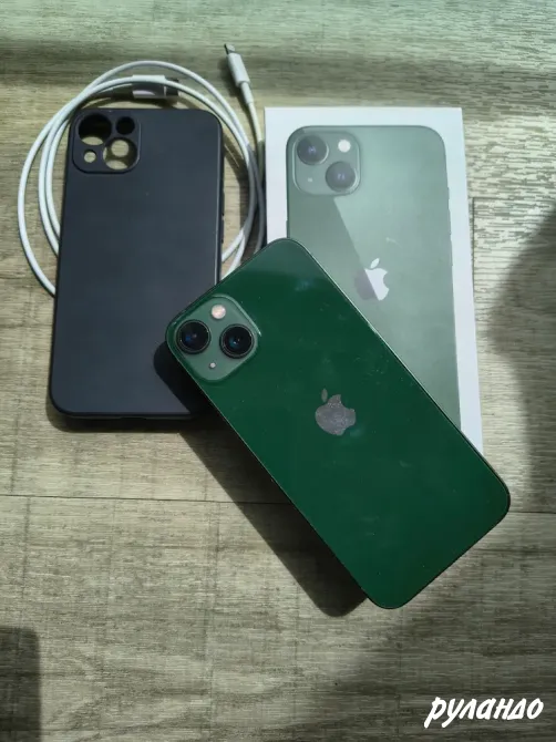 IPhone 13 128 GB, зелёный, с дефектом экрана SIM + eSIM Калининград - изображение 1