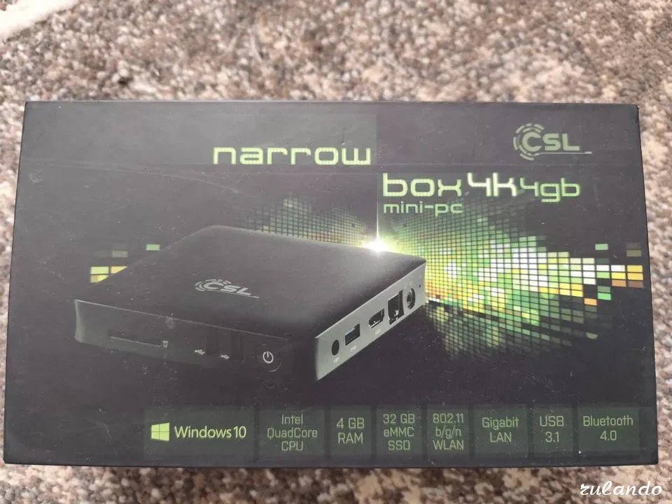 Mini-PC Csl Narrow Box – Windows 10 Home, почти новый Москва - изображение 1