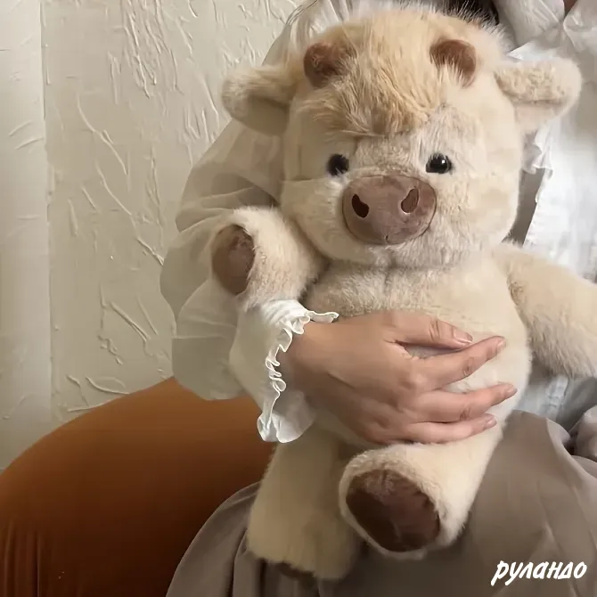 Мягкая игрушка Милая шотландская коровка, 40 см Севастополь - изображение 3