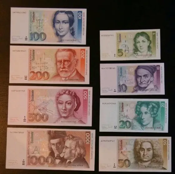 Немецкие марки - коллекционные банкноты DM Deutsche Mark Калининград
