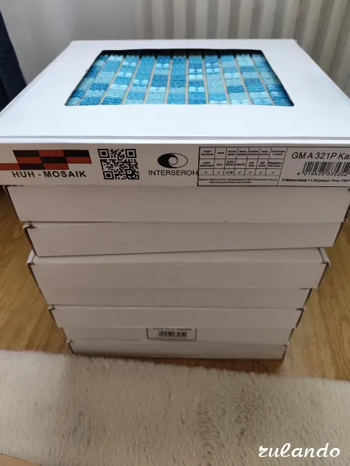 Мозаика стеклянная HUH-Mosaik GMA 321P Германия, голубая Москва - изображение 3