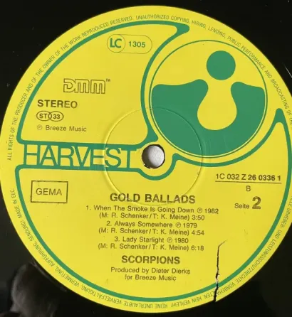 Виниловая пластинка Scorpions – Gold Ballads Севастополь